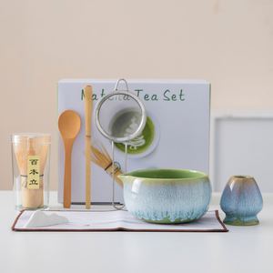 Juego de 5/8 Piezas de Herramientas para Preparar Té Japonés, Batidor de Bambú y Cuchara, Tazón de Cerámica para Matcha, Kit para la Ceremonia del Té Matcha - Product Image 2