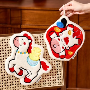 Serviette et chiffon absorbants pour la maison, style Nouvel An, forte capacité d'absorption d'eau, serviette absorbante pour les mains avec motif d'animaux mignons - Product Image 6