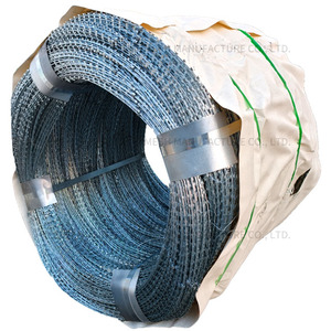 Alambre <span class=keywords><strong>de</strong></span> púas tipo rasuradora iraquí, galvanizado en caliente, duradero, 500 mm, tipo <span class=keywords><strong>concertina</strong></span>, con clip, <span class=keywords><strong>precio</strong></span> <span class=keywords><strong>por</strong></span> <span class=keywords><strong>metro</strong></span> - Product Image 1