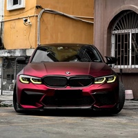 Película Protectora de Pintura para Automóviles TPU Rojo Romani Cromado Satinado Mate, Vinilo PPF Autoadhesivo con Protección Contra Rayones