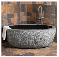 Baignoire de luxe en résine de pierre à surface solide-idéale pour villas, centres de villégiature, hôtels, salles de bains spa, ODM OEM personnalisé disponible