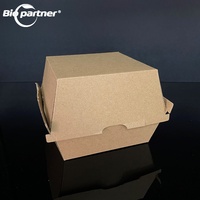 BH2 mini boîte à déjeuner à emporter biodégradable de 6 pouces en carton ondulé pour la livraison