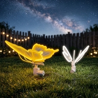 Décoration lumineuse LED personnalisée en forme de papillon, animée, pour extérieur, festival, mariage, jardin, poteau de rue, éclairage décoratif