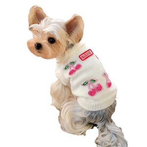Pull pour <span class=keywords><strong>chien</strong></span> et chat mignon, simple, moderne, <span class=keywords><strong>en</strong></span> coton cerise, pliable, rembourré, confortable et luxueux - Toutes saisons - Product Image 5