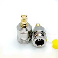 Adaptador Coaxial RF N Hembra a SMA Macho, 50 Ohmios, Contactos de Latón Niquelado, Aislamiento de PTFE, para Antena, Router WiFi, Pruebas