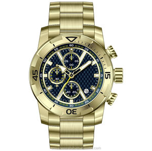 Montres-bracelets pour hommes avec cadran personnalisé, en acier inoxydable, multifonctionnelles, mouvement chronographe, U2753 - Product Image 1