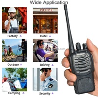 BF888S UHF Analog Walkie-Talkie Baterai Li-ion 1500mAh Frekuensi 400-470MHz Jangkauan 1-5km Daya 3W 16 Saluran IPX-1 Tahan Air