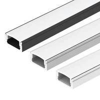 Housses de protection PMMA, couvre-objets en aluminium, Extrusion de Surface 1709mm, canal pour lumière Led, diy