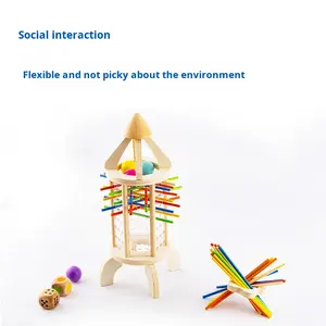 Juego de Equilibrio de Cohetes de Madera para Niños de 4 a 6 Años, Juguete Educativo Interactivo para Padres e Hijos, Ideal para Jardín de Infancia - Product Image 2