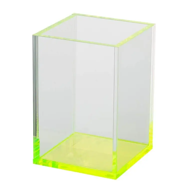 Design moderno Mesa de Escritório Titular Acessório Neon Verde Acrílico Caneta Caso