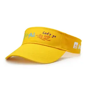 Индивидуальный дизайн, логотип, оптовая продажа, Спортивная Кепка на заказ, Женская Солнцезащитная шляпа для гольфа, бега, козырек без рисунка