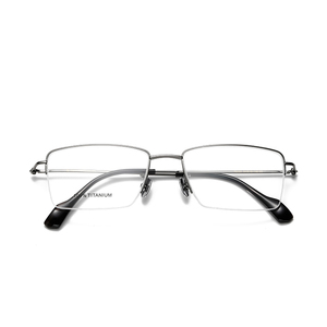 Titanium Full Rim Rectangle <b>Eyeglasses</b> <b>Frames</b> Lightweight Vision Correction for Adults Unisex Solid Color - Product Image 1