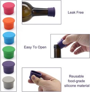 High Quality Silicone Wine <b>Bottle</b> <b>Stoppers</b> Reusable Soft Wine Saver and Decorative <b>Bottle</b> Sealer - Product Image 3