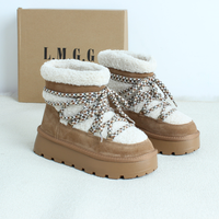 Nouvelles bottes de neige tendance pour femmes UGGS de marque 2025, best-seller, cuir véritable, antidérapantes