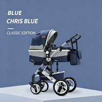 Poussette bébé JXB nouvelle conception avec roues en caoutchouc, coupe-vent, thermique, tout-en-un, avec sac à langer