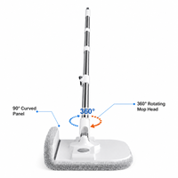 Nouvelle conception – Ensemble seau et serpillière pliables avec séparation eau propre/eau sale, brosse à double pulvérisation et raclette pour le nettoyage des sols domestiques