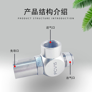 Válvula de Retención Controlada Neumáticamente Pcv15 de 1/2 Pulgada para Medios Gaseosos a Temperatura Normal con Sello de Goma para Uso General - Product Image 2