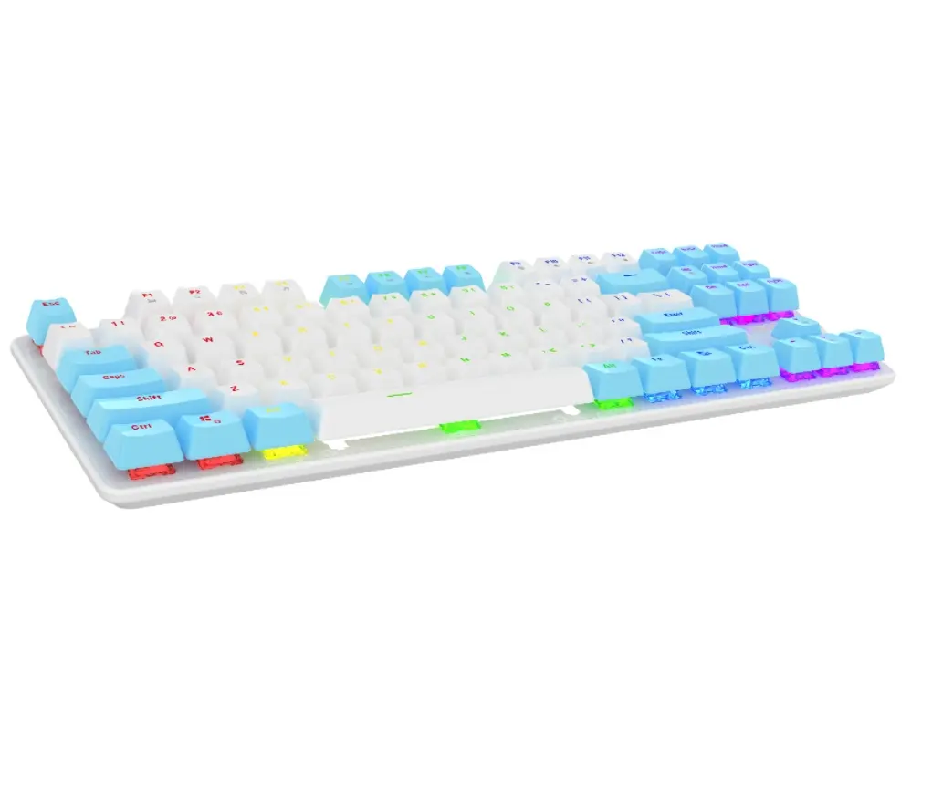 Low Price 87 Keys RGB Backlight Wired Gaming Keyboard for Mechanical Switch Design