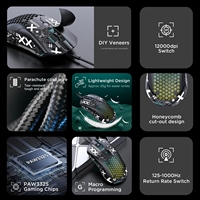 M5 Mouse berkabel 7-Key RGB cahaya PAW3325 6-Gear 12000DPI 1000HZ 200IPS 20G Esports Game kantor hadiah periferal komputer pria