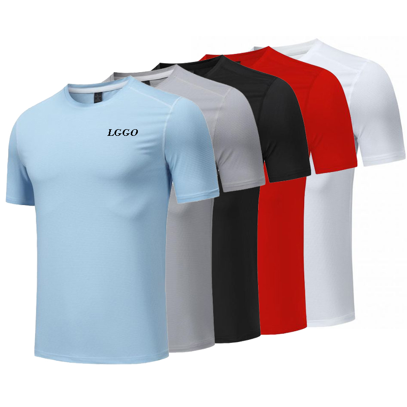 Custom Logo Print Quick Dry Moisture Wicking Polyester Spandex Youth Men's Gym T-Shirts Running Tops Activewear Sports Tee Shirt