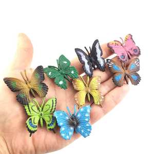 Figurines d'insectes en PVC massif en gros, figurines d'animaux, jouets papillons, jouets papillons miniatures - Product Image 1