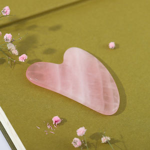 Planche de Jade naturel Guasha en forme de cœur Quartz Rose Gua Sha période de Massage soulagement de la douleur outils de Massage sur glace - Product Image 3