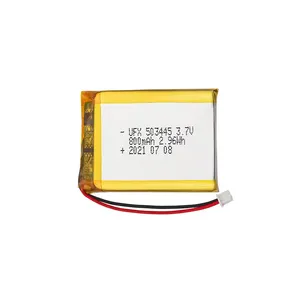 Li-polímero Célula Fabricante Fornecimento Controle Remoto Car Toys Bateria UFX 503445 800mAh 3.7V Lipo Bateria de Segurança