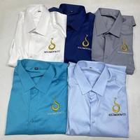 Chemises de haute qualité respirantes avec logo brodé personnalisé, saison printemps, vêtements de travail formels et décontractés pour hommes, femmes, équipes, uniformes de bureau