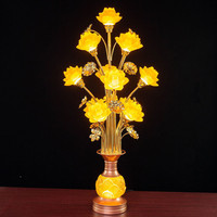 Lampe de table Lotus lampe de bouddha LED colorée ménage salon lampe de temple bouddhiste