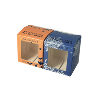 Boîte en carton rigide de haute qualité avec impression personnalisée pour l'emballage de cosmétiques et de cils, boîte d'emballage de savon avec affichage en PVC transparent