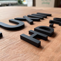 Lettres acryliques transparentes découpées au laser Signes de lettres en verre plexi 3D pour entreprise commerciale