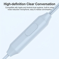 TKT Headphone Stereo Peredam Kebisingan Baru Tipe C Universal Earphone Tipe C In-Ear Berkabel untuk Musik