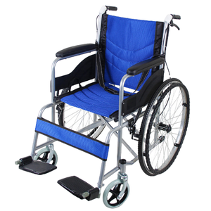 Il produttore fornisce direttamente la sedia a rotelle in acciaio pieghevole manuale con cuscino in tessuto Oxford per uso anziano negli ospedali - Product Image 1