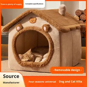 <span class=keywords><strong>Cama</strong></span> para mascotas, <span class=keywords><strong>casa</strong></span> para cachorros y gatos, desmontable, para interiores - Product Image 4