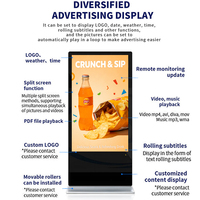 Tótem Publicitario Digital de 55 Pulgadas con Soporte de Pie, Pantalla Táctil Android para Publicidad, Kiosco