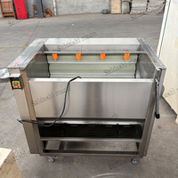 Voedselverwerkingsfabriek Keuken Gember Ui Cassave Bieten Lotuswortel Yam Aardappel Wortel Borsteltype Schil- en Wasmachine