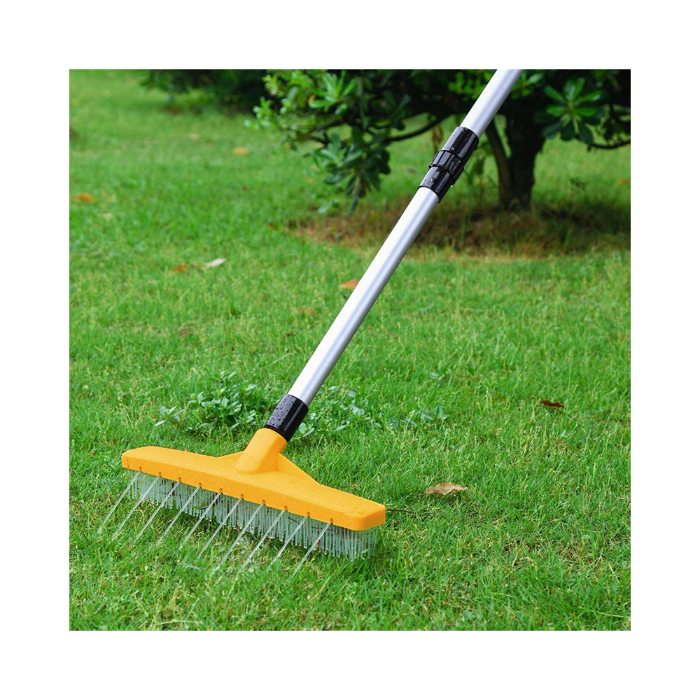 Vertak Телескопический 3 секции сад синтетическая трава чистый Искусственный Газон Грабли поток воды трава метла