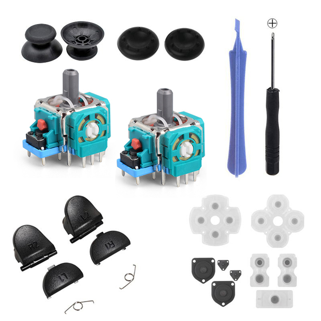 Original Replacement Parts Controller Tool Kit for PS4 Accessories 3D Rocker Screwdriver Joystick Mushroom Head