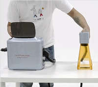 Nouvelle machine de gravure laser à fibre portative 20W/30W/50W à refroidissement par air pour marquage de bijoux et métaux avec prise en charge DXF