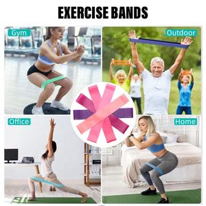 Juego de 5 bandas de ejercicio de resistencia de entrenamiento extra anchas sin látex con guía de instrucciones y bolsa de transporte - Product Image 6