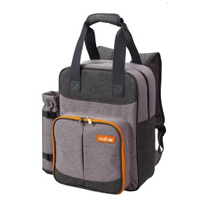 Sac à dos isotherme réutilisable pour pique-nique, 2 personnes, en polyester, avec compartiment réfrigérant, bandoulière réglable, <span class=keywords><strong>porte</strong></span>-vin, poignées de transport, pour aliments - Product Image 2