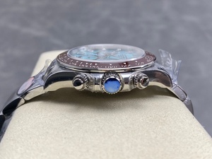 Montre mécanique de luxe de qualité supérieure, étanche, 40 mm, UFO Factory, acier 904L, mouvement 4131, 126506 Chrono, montre en diamant bleu glacé - Product Image 3