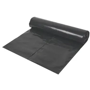 Lapisan politene hitam tahan air gulungan pe sebagai pembatas kelembaban/terpal polietilena plastik transparan 50 mikron