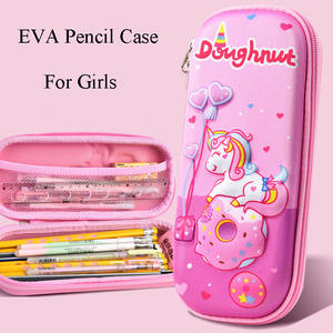 Étui à crayons 3D pour enfants, mignon, kawaii, licorne, en EVA, pour les filles d'école, papeterie, sacs à crayons - Product Image 3