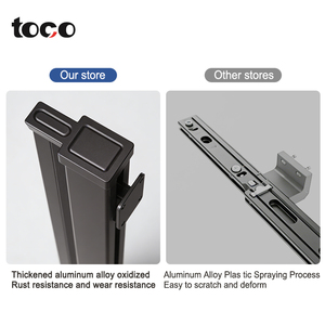<span class=keywords><strong>Porte</strong></span>-pantalons télescopique en aluminium à fixation supérieure, support de rangement pour pantalons <span class=keywords><strong>coulissant</strong></span>, organisateur de garde-robe, quincaillerie - Product Image 5