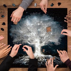 Casse-tête Arbre de vie lumineux personnalisé pour adultes 1000 pièces Puzzles fluorescents Puzzles difficiles pour adultes - Product Image 4