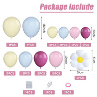 Douche nuptiale mariage toile de fond décoration ballon arc Kit Rose rouge bleu rose anniversaire ballons ensemble avec marguerite ballons