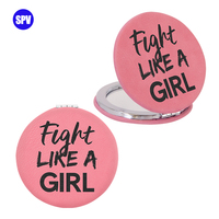 Miroir compact personnalisé en similicuir gravé au laser pour cadeau de demoiselle d'honneur, idéal pour les voyages et le maquillage