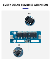 Circuit imprimé de Protection de batterie Lithium Lipo, 1S 10A BMS 18650 Li-ion, Module PCB PCM BMS