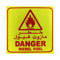 Pegatina Reflectante Personalizada de Advertencia de Peligro para Vehículos Largos en Arabia Saudita, Prohibido Fumar, Mantener Distancia, Extintor de Incendios Reflectante
